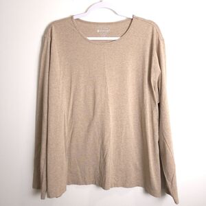 Coolibar UPF 50+ Sun‎ Protection Basic Base Layer Long Sleeve Oatmeal Top 2XL